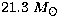 $21.3~M_{\odot}$
