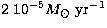 $2\ 10^{-5}M_{\odot}~{\rm yr}^{-1}$