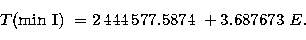 \begin{displaymath}
T({\rm min~I})~= 2\,444\,577.5874~+ 3.687673~E .\end{displaymath}