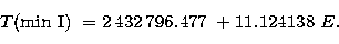 \begin{displaymath}
T({\rm min~I})~= 2\,432\,796.477~+ 11.124138~E .\end{displaymath}