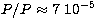 $P/P\approx7\ 10^{-5}$