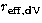 $r_{\rm eff,dV}$