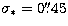 $\sigma_\ast = 
0\hbox{$.\!\!^{\prime\prime}$}45$