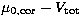 $\mu_{\rm 0,cor}-V_{\rm tot}$
