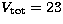 $V_{\rm tot} = 23$