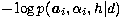 $-\log{p(\vec{a}_i,\alpha_i,h\vert d)}$