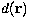 $d({\bf r})$