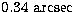 $0.34 \ \rm arcsec$