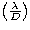 $\left(\frac{\lambda}{D}\right)$