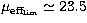 $\mu_{\rm eff_{\rm lim}} \simeq 23.5$