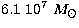 $6.1\ 10^7\ M_\odot$