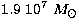 $1.9\ 10^7\ M_\odot$