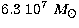 $6.3\ 10^7\ M_\odot$