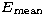 $E_{\mathrm{\,mean}}$