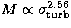 $M \propto\sigma_{\rm turb}^{2.56}$