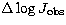 $\Delta\log J_{\rm obs}$