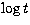 $\log t$