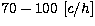 $70-100\ [c/h]$