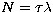 $N=\tau \lambda$
