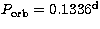 $P_{\rm orb}=0.1336^{\rm d}$
