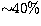 $\sim\! \!40\%$