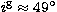 $i^{\rm g}\approx 49^\circ$