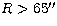 $R\gt 65\hbox{$^{\prime\prime}$}$
