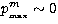 $p^m_{_{\rm max}}\sim0$