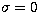 $\sigma =0$