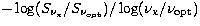 $-\log( S_{\nu_{{\rm x}}}
/ S_{\nu_{{\rm opt}}}) / \log(\nu\rm _x / \nu_{{\rm opt}})$