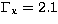 $\Gamma \rm _x = 2.1$