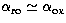 $\alpha_{\rm ro}
\simeq \alpha_{\rm ox}$