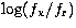 $\log (f_{\rm x}/f\rm _r)$