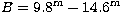 $B=9.8^{\rm m}-14.6^{\rm m}$