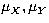 $\mu_X, \mu_Y$
