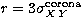 $r = 3 \sigma_{X\,Y}^{\rm corona}$