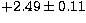 $+2.49 \pm 0.11$