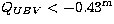 $Q_{UBV}<-0.43^{\rm m}$