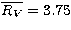 $\overline {R_V}=3.75$
