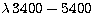 $\lambda\, 3400 - 5400$