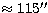 $\approx 115 \hbox{$^{\prime\prime}$}$