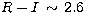 $R-I\,\sim\,2.6$