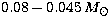 $0.08-0.045\,M_{\odot}$