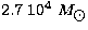 $2.7\ 10^4
\ M_{\hbox{$\odot$}}$