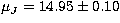 $\mu_J = 14.95\pm 0.10$