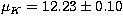 $\mu_K = 12.23\pm 0.10$