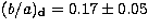 $(b/a)_{\rm d} = 0.17\pm0.05$