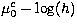 $\mu^c_0 -
\log(h)$