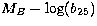 $M_B-\log(b_{25})$