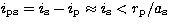 $i_{\rm ps}= i_{\rm s}-i_{\rm p}\approx i_{\rm s}<r_{\rm p}/a_{\rm s}$